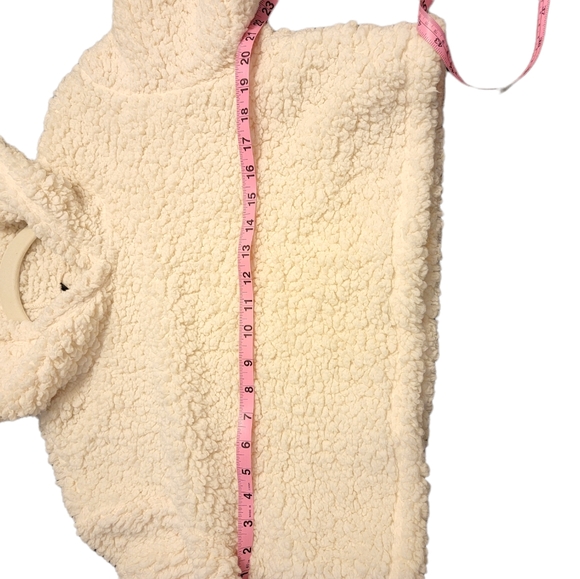 Shein White Sherpa Pullover Hoodie - Picture 3 of 6